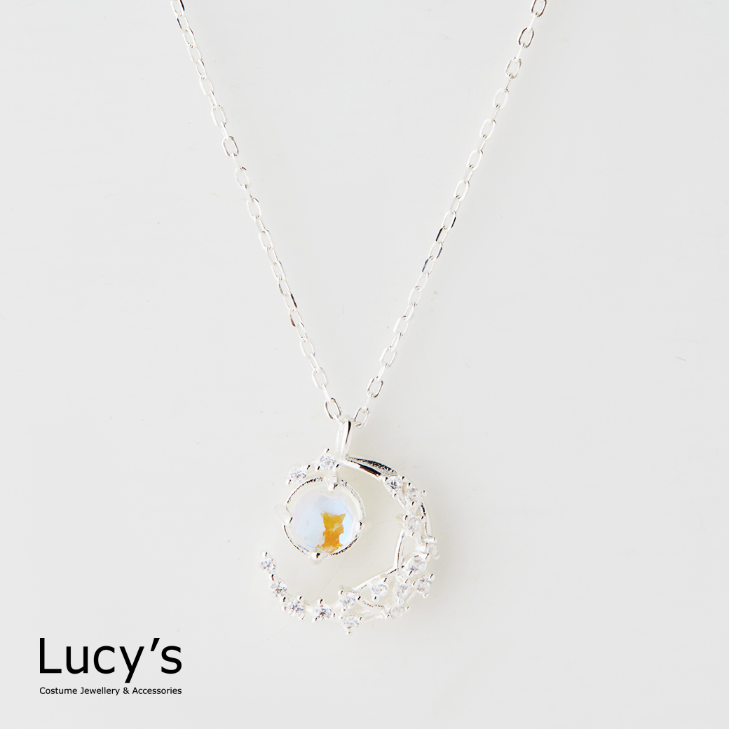 925純銀 閃爍月光 項鍊 (127234)