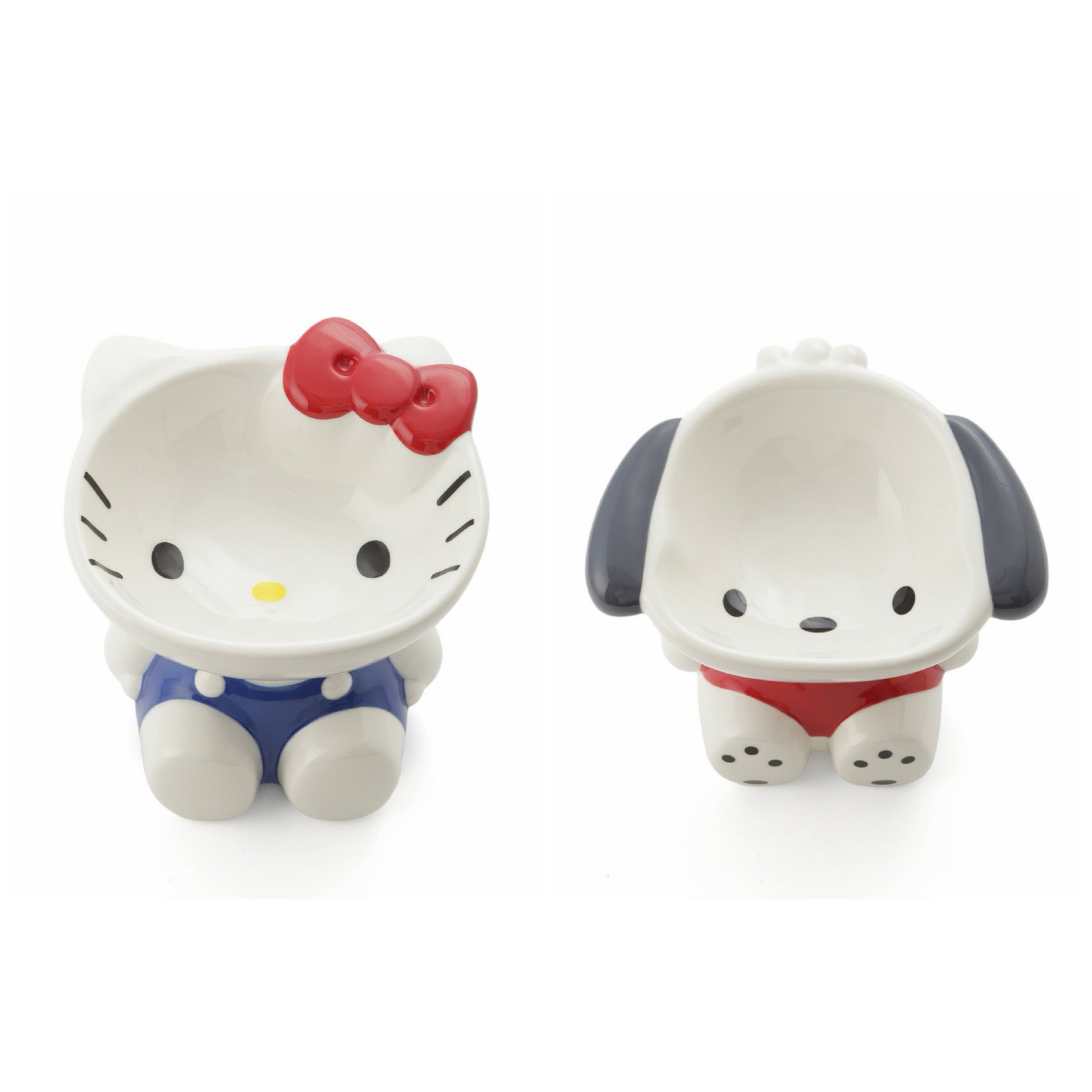 🇯🇵 SANRIO HOUSE 三麗鷗家族 HELLO KITTY  帕恰狗 造型飼料碗 陶瓷 寵物碗 高腳碗 / 預購