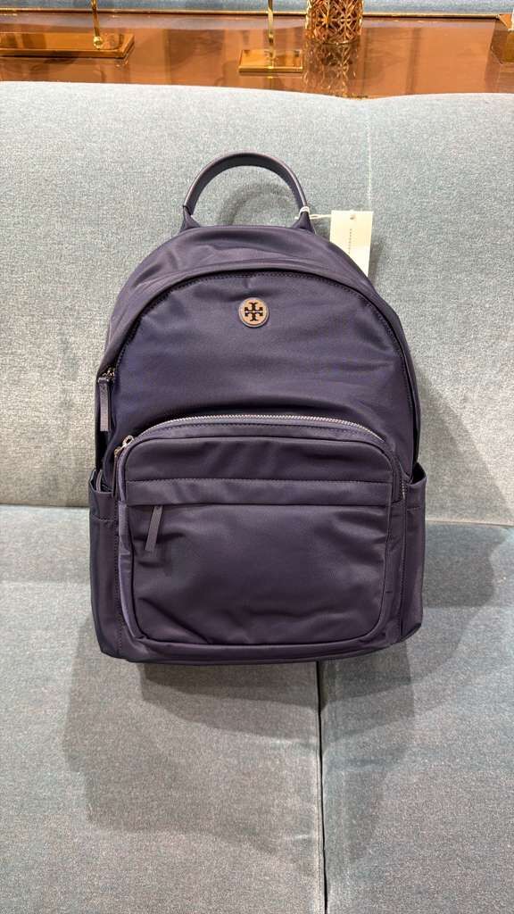 YO002 Tory Burch尼龍背囊 深藍色 35x30cm