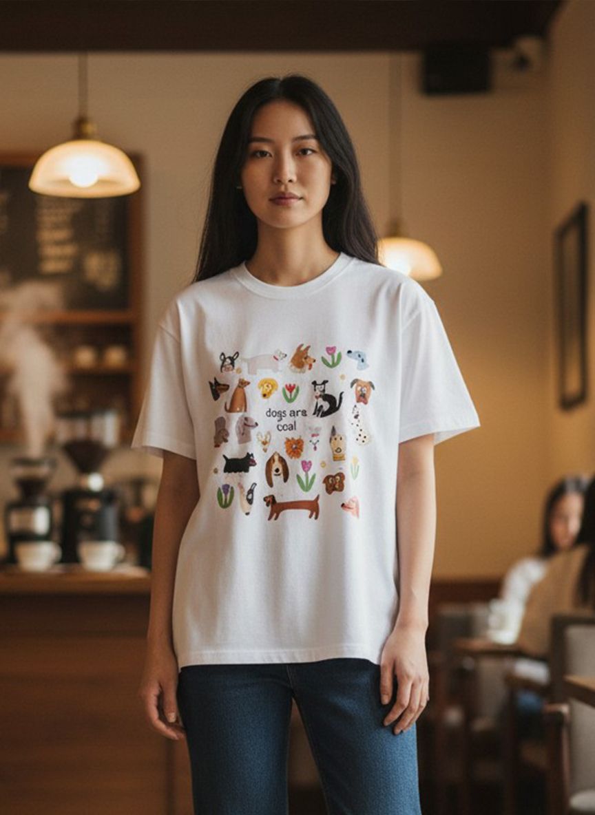 🐶 Dogs Are Cool｜狗狗塗鴉棉T