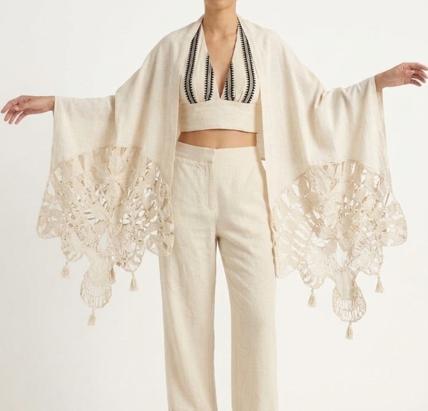 Ñandutí 蜘蛛刺繡｜披肩｜巴拉圭