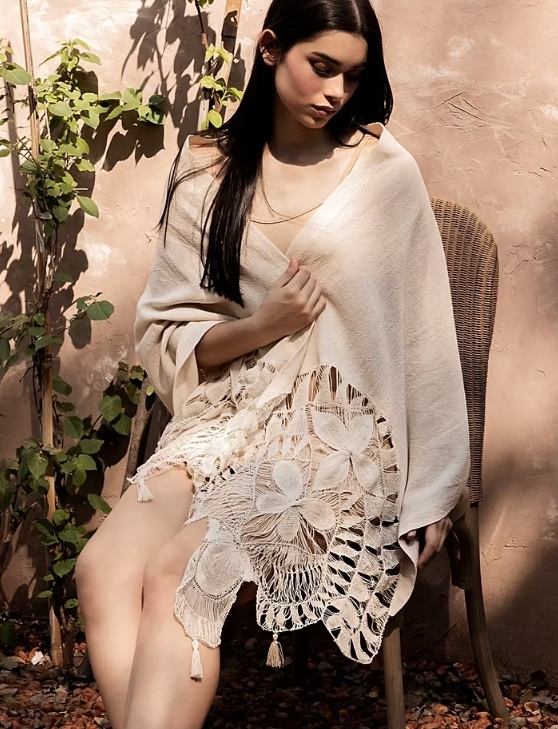 Ñandutí 蜘蛛刺繡｜披肩｜巴拉圭