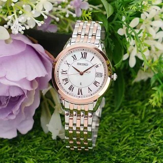 預購款【SEIKO Lukia 精工】Lukia 現代女性 自信 閃耀 太陽能  玫瑰金 羅馬數字 女錶 SUT394J1