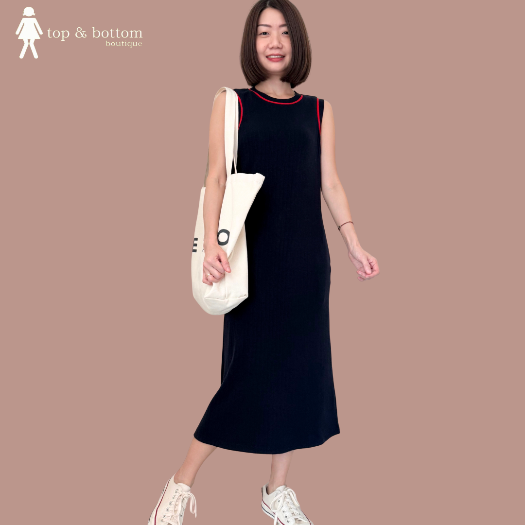 CASUAL COLOUR STRIPED PENCIL DRESS