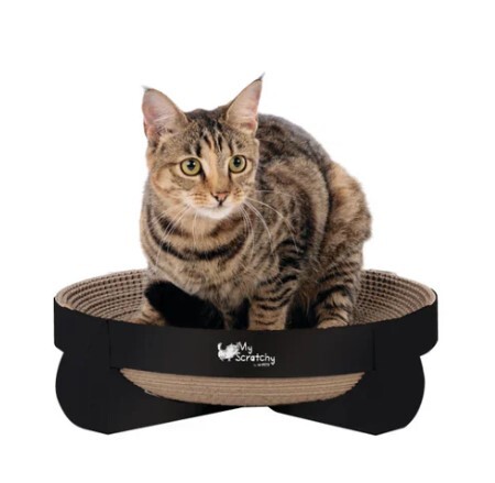 M-Pets 圓形貓抓板-35x35x10cm - 黑色