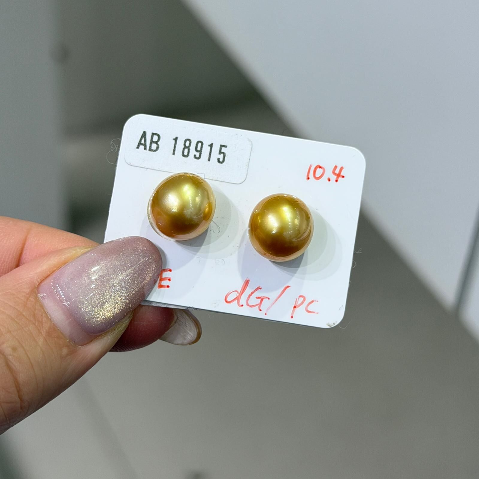 (YA129) LUCI 海水南洋金珠耳環- #珍珠 #2104PE