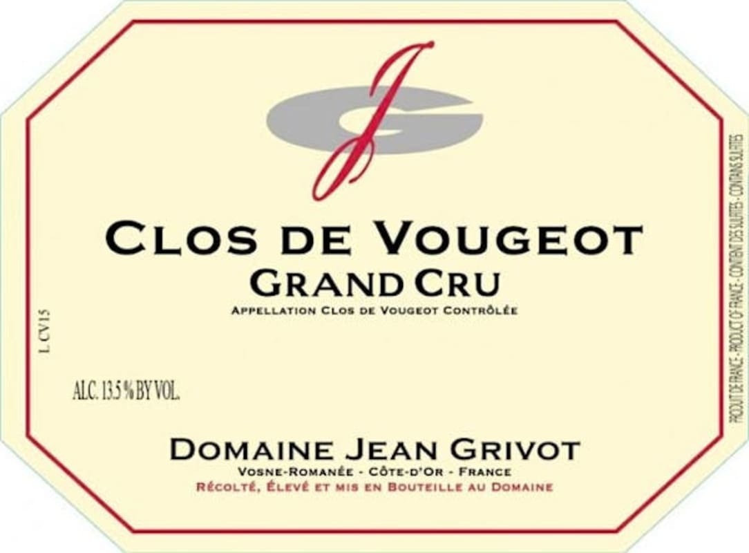 Jean Grivot Clos de Vougeot Grand Cru 2022 (BH95)