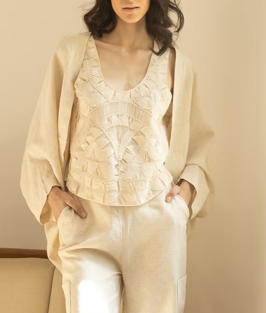 Ñandutí 蜘蛛刺繡｜罩衫｜巴拉圭