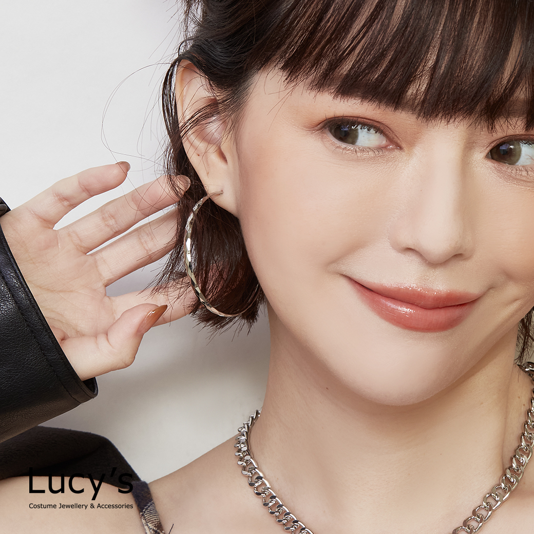 稜光 圈型耳環 (127804)