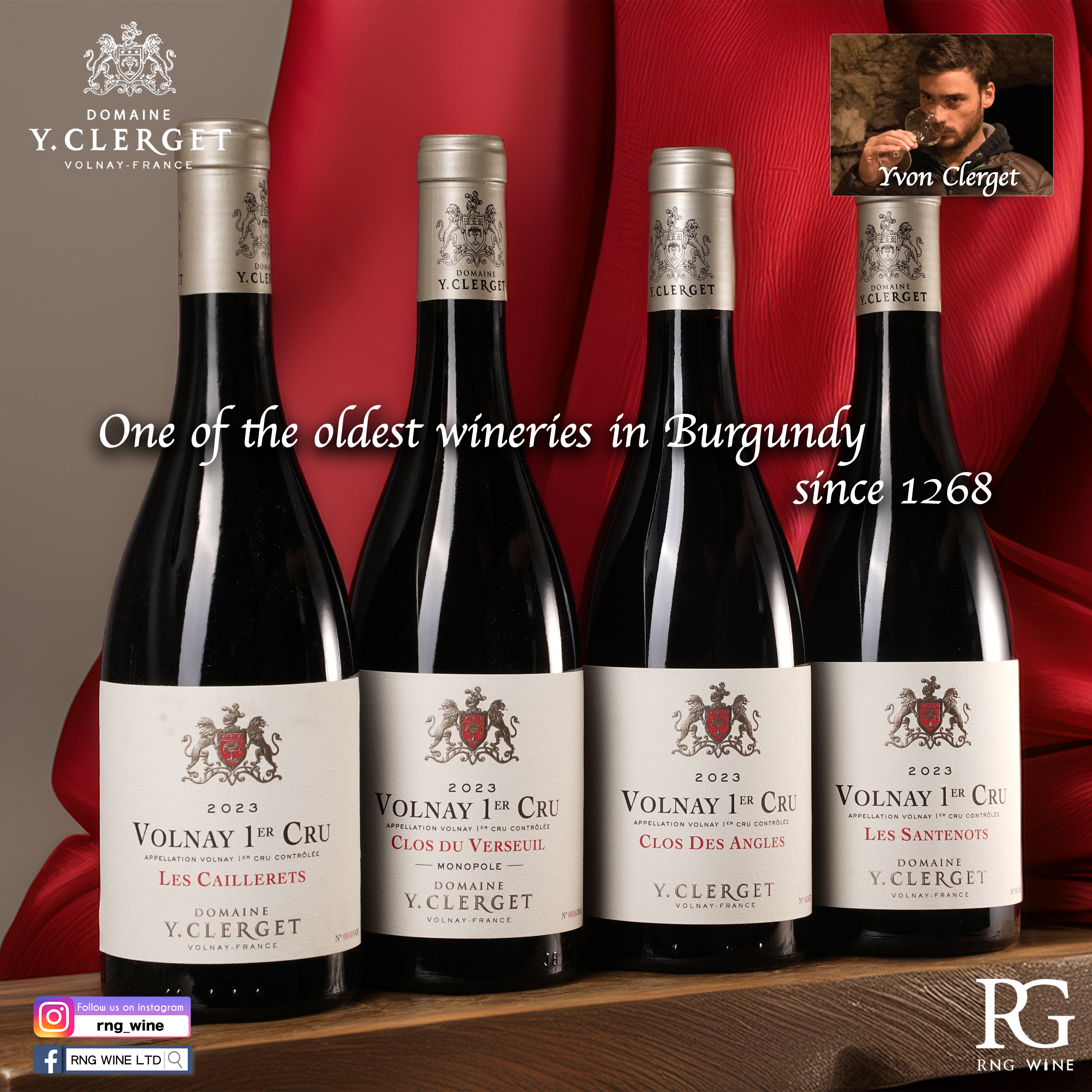 Yvon Clerget Volnay 1 er Cru Les Brouillards 2023