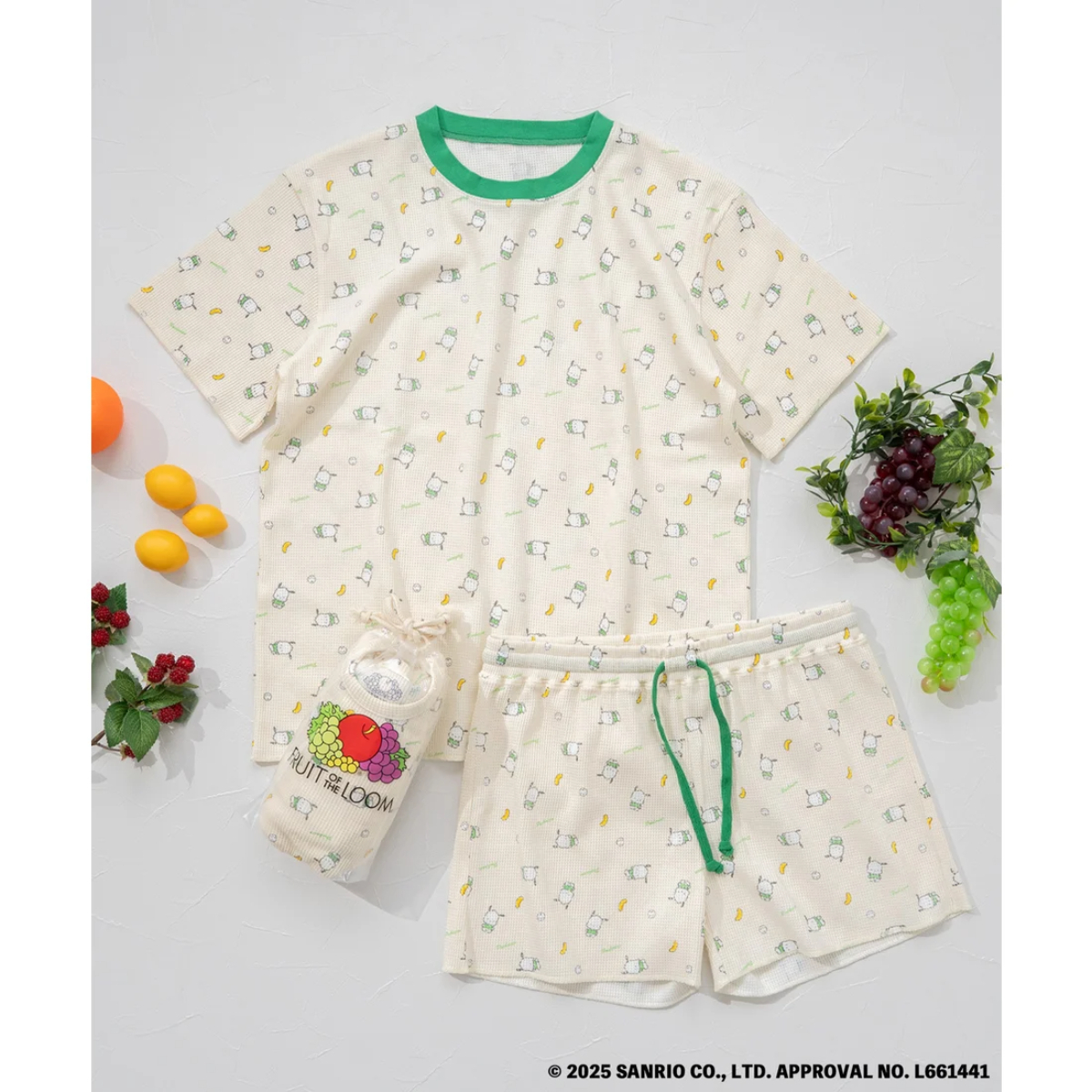 26084-PC Sanrio PC狗 x Fruit of the Loom 春夏睡衣套裝 #JP-FL26