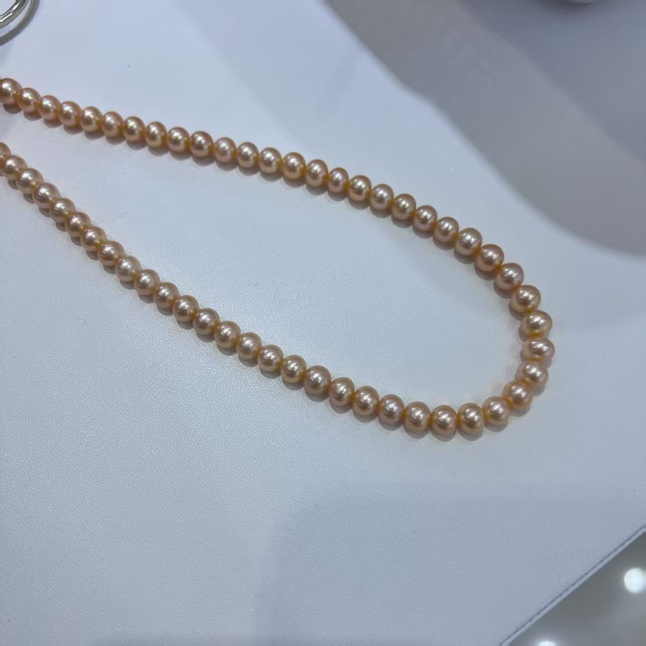 (YA131) 6-7mm中國紅珍珠項鍊 - #珍珠 #2104PE