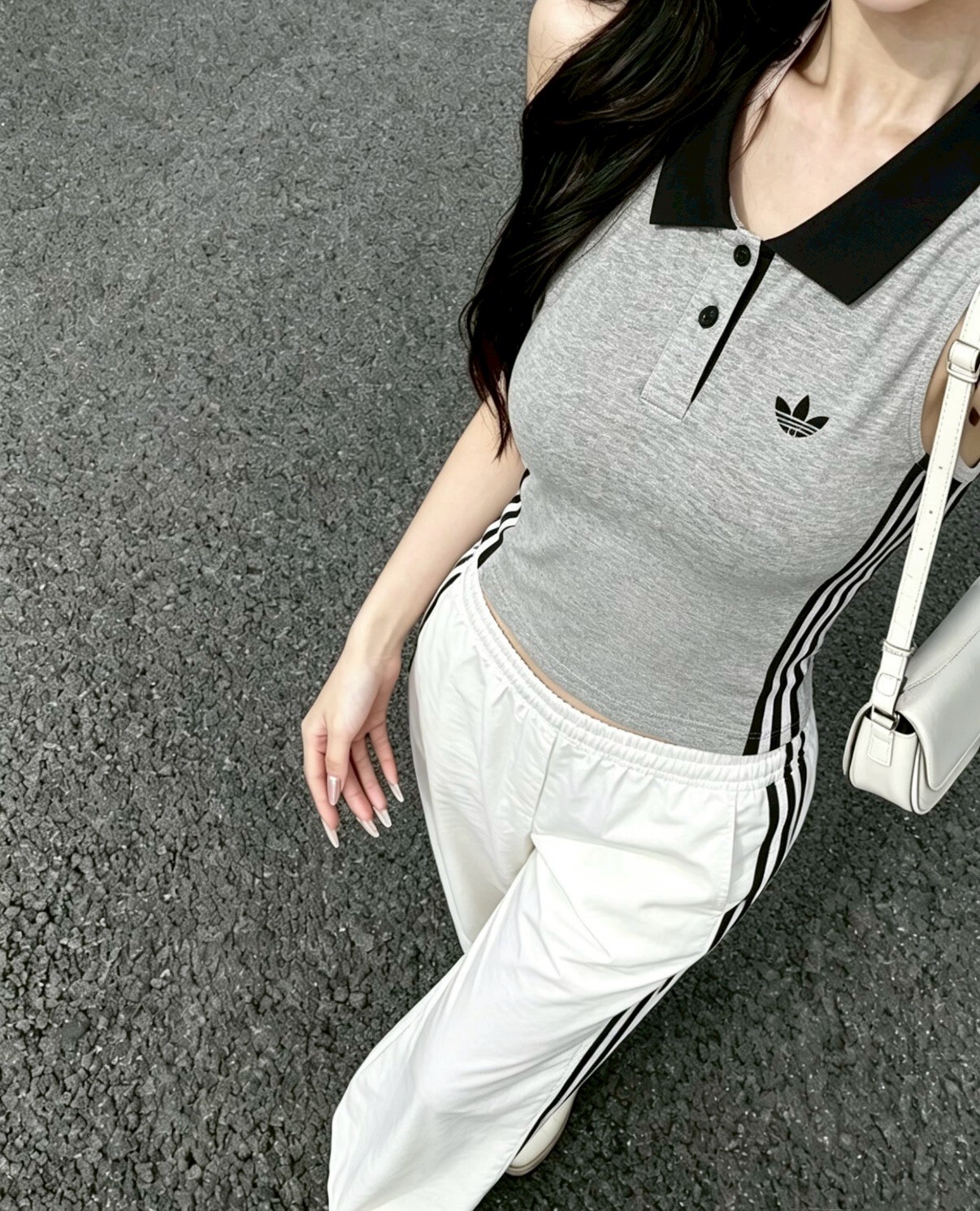 【Luxury】 ADIDAS ORIGINALS 愛迪達POLO運動背心 三色 POLO衫短袖 KY5693 KY5694 KY5695 女 POLO背心 運動背心 深藍 亞版 領口設計