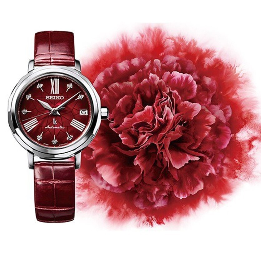 預購款【SEIKO Lukia 精工】Lukia 現代女性 自信 閃耀  25周年紀念 紅色 機械女錶 SPB135J1