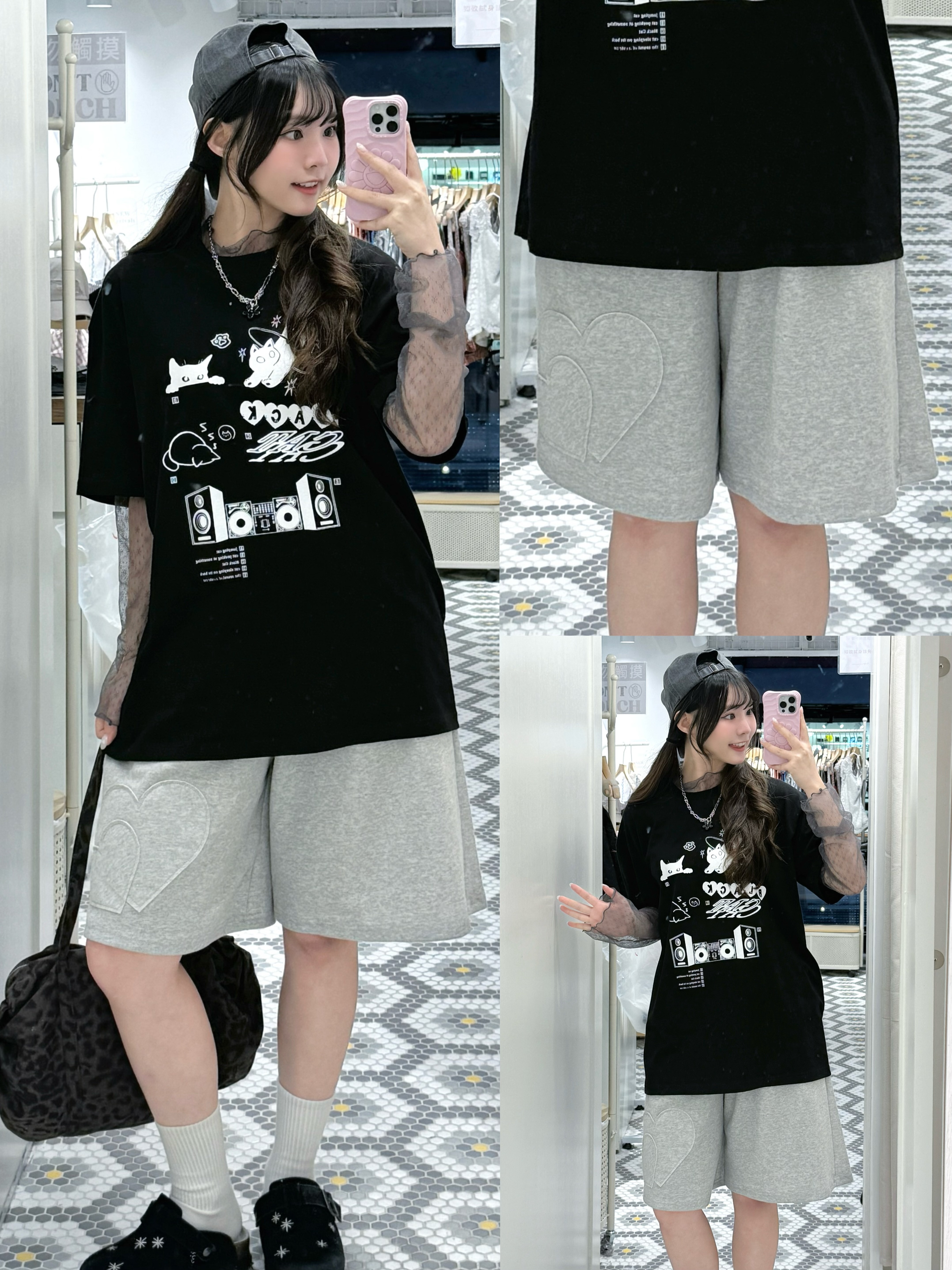 P0262｜店主自留.✦ ݁˖心心款休閒短棉褲ᢉ𐭩