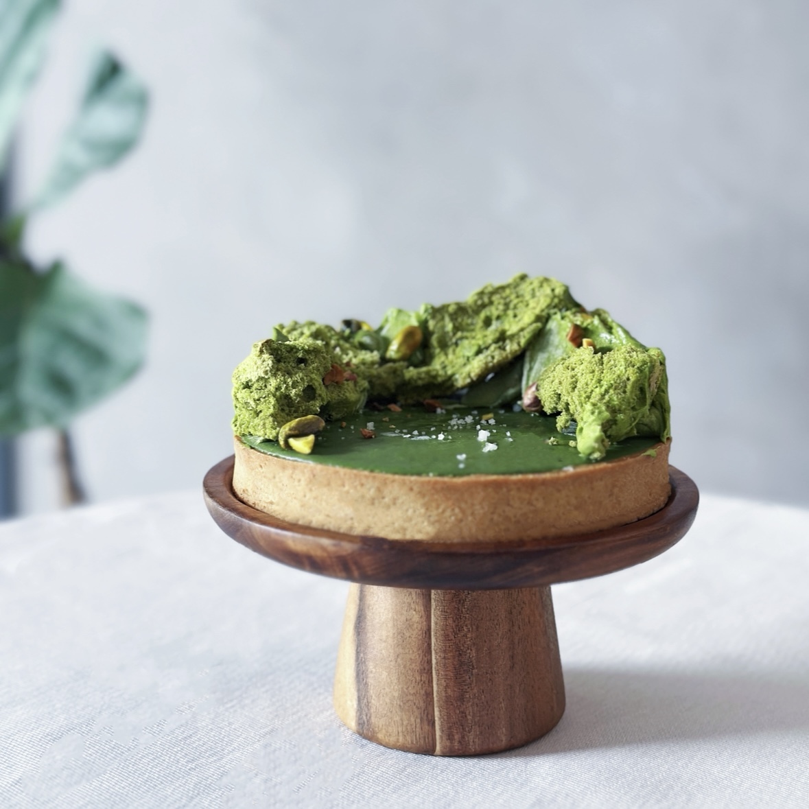🌿 抹形｜龍膽抹茶塔