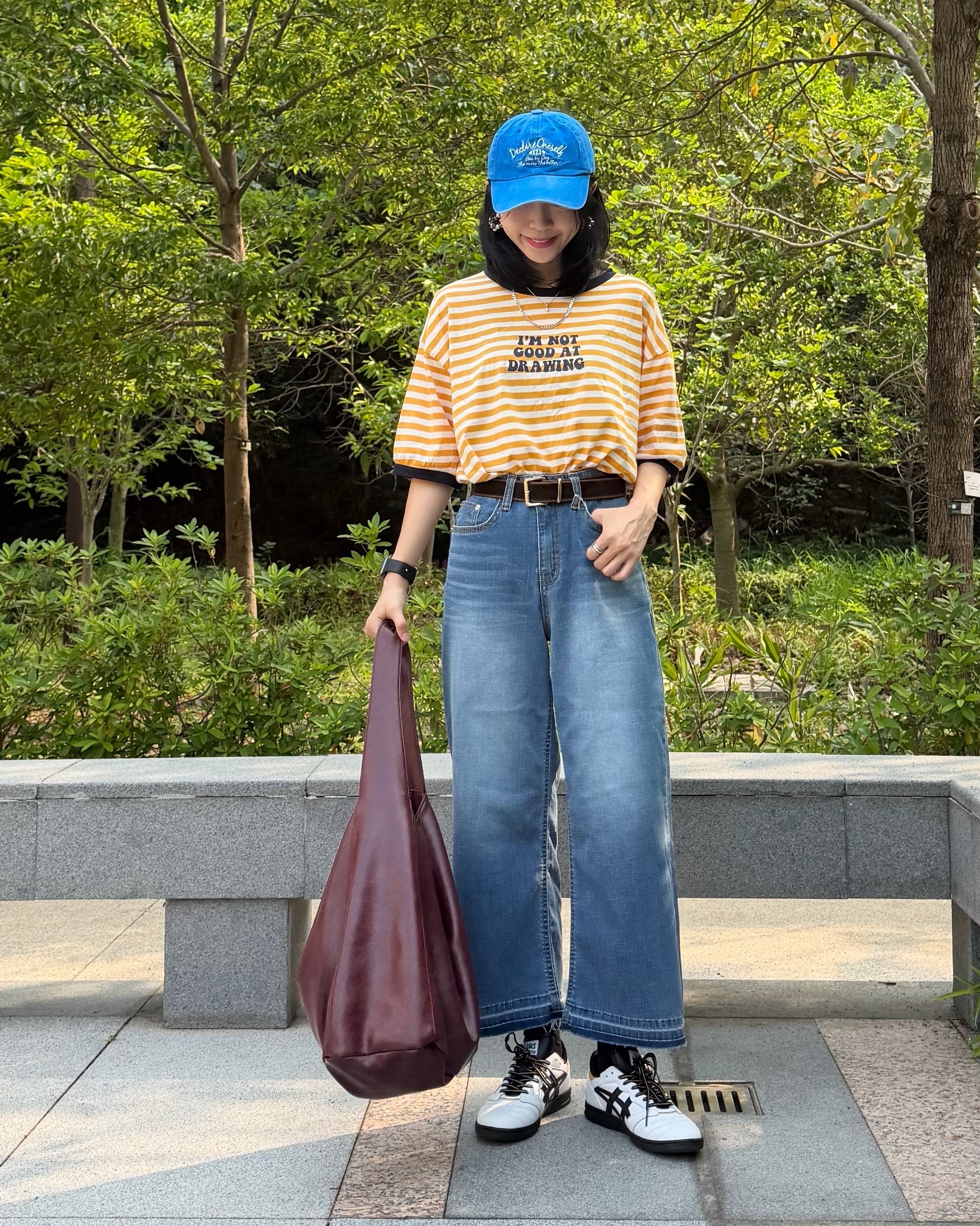 4月新品♥ Cool Fabric內橡筋腰直腳牛仔褲