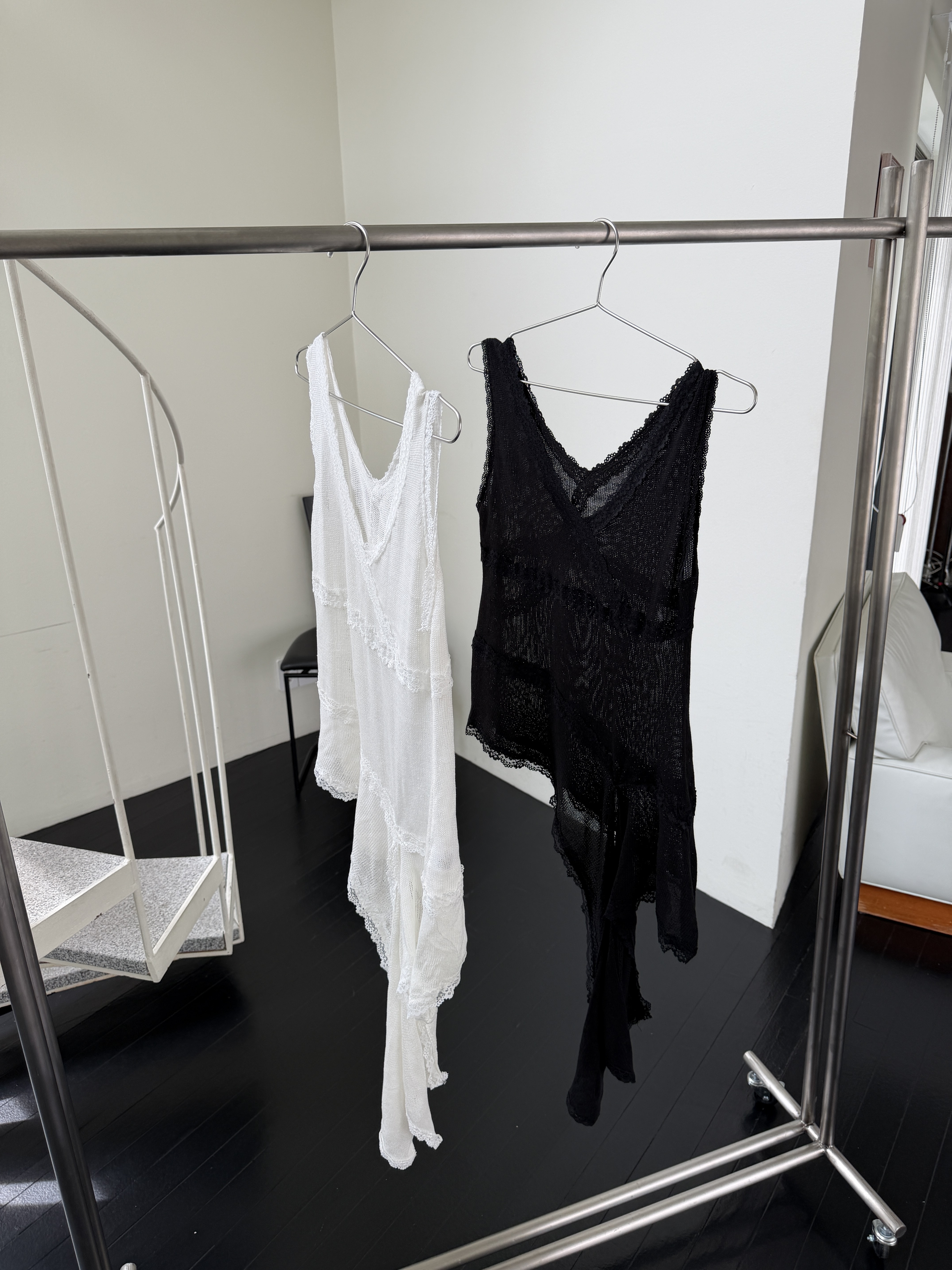 Asymmetric sheer vest