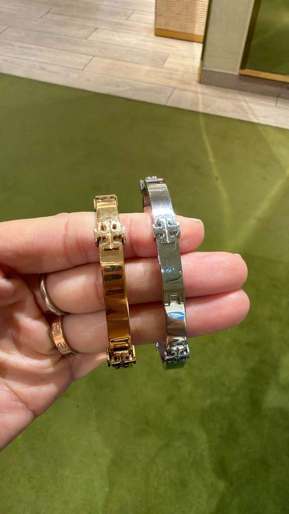 YO033 Tory Burch 經典 Logo 鉸鏈手鐲