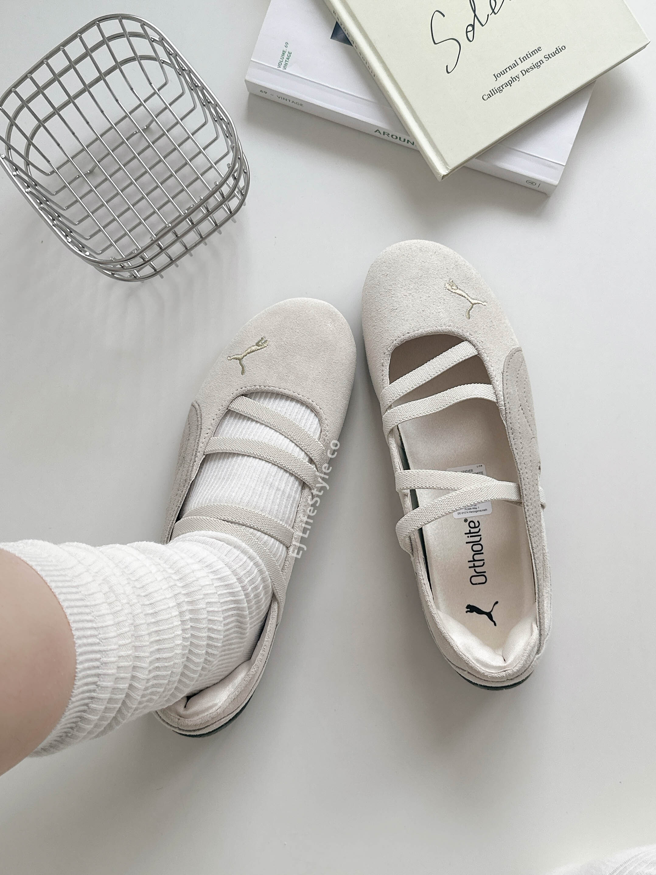 PUMA SPEEDCAT BALLET 賽車鞋 芭蕾舞鞋 涼鞋 燕麥拿鐵 米白 奶茶 女鞋 401287-08 / 現貨