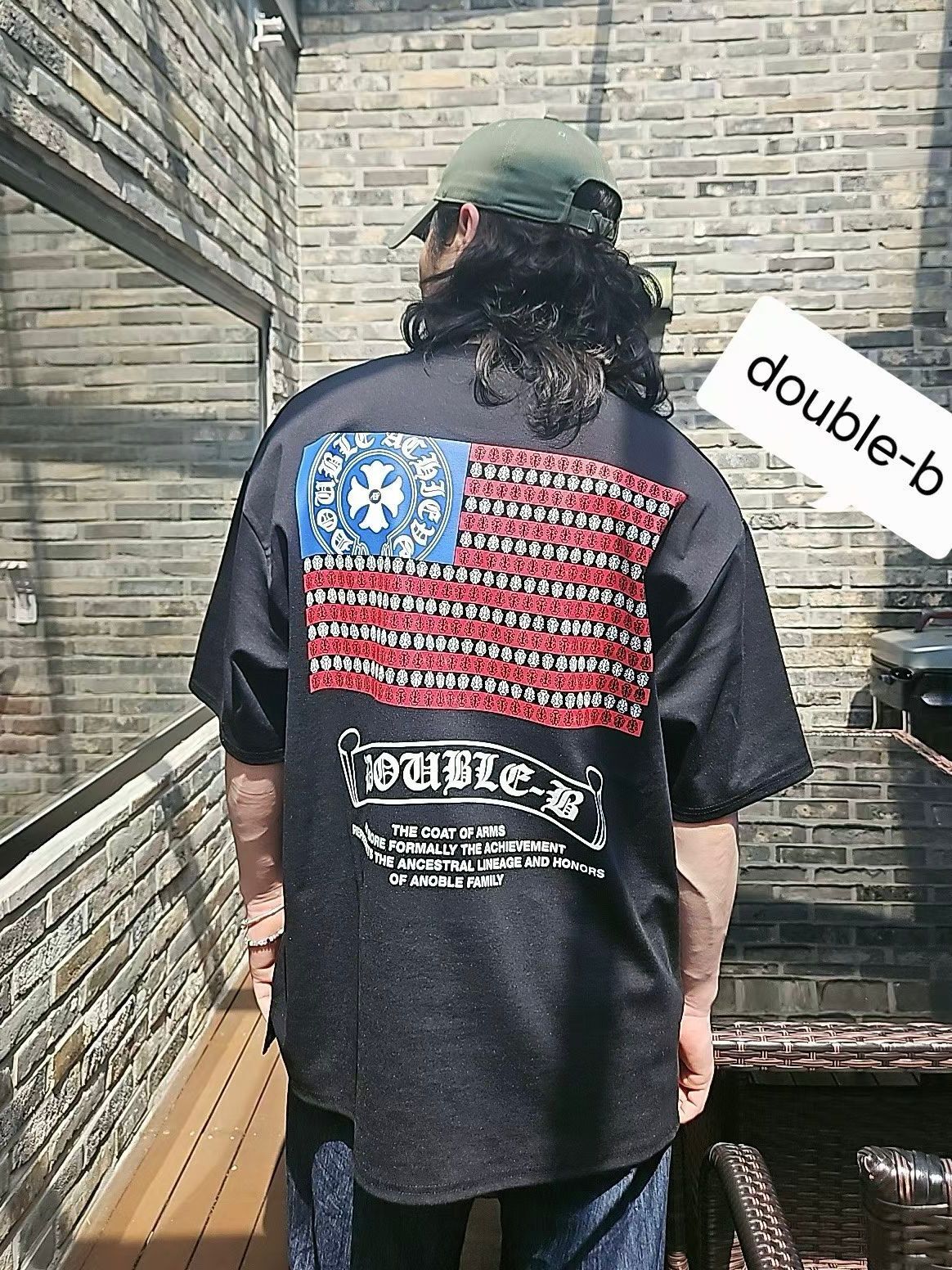 英文字圖案短袖Tee Double-B-042T
