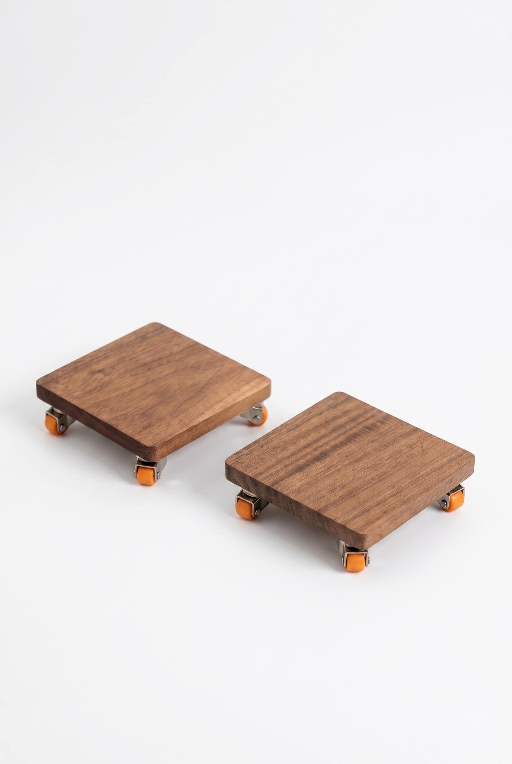 胡桃木杯墊小板車-可移動