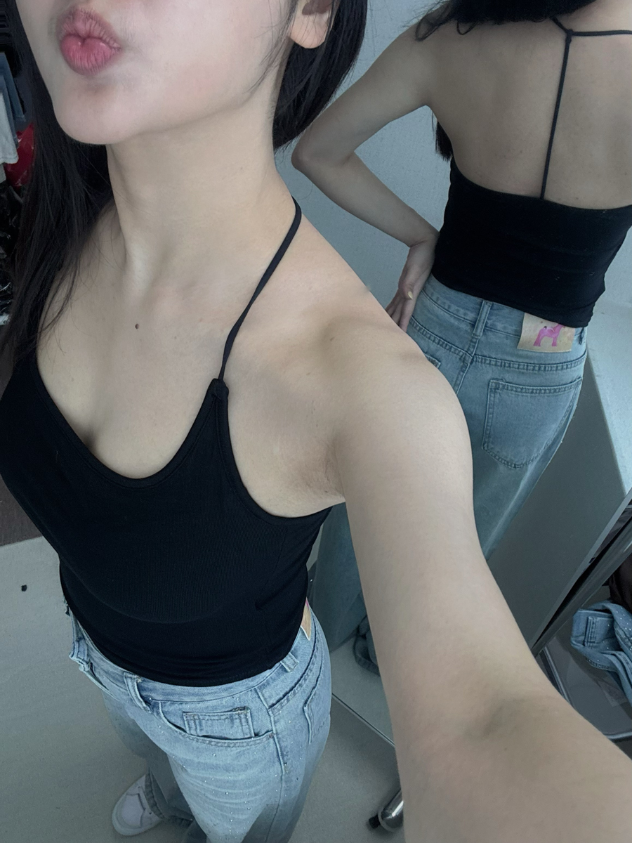 後T字掛脖造型罩杯小可愛(2色)