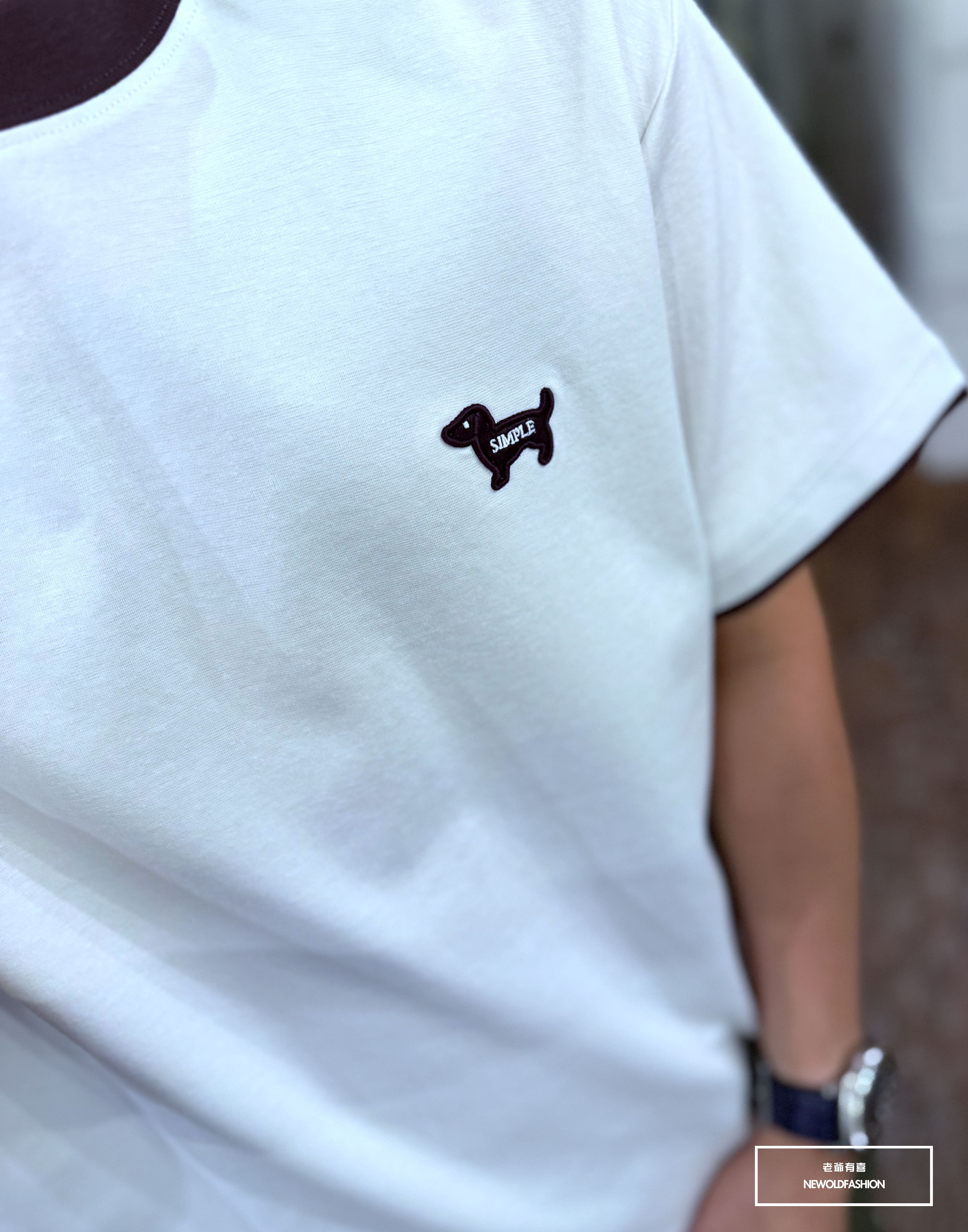 『新品上市』重磅puppy刺繡滾邊短T(NOF2604Z8031)-白