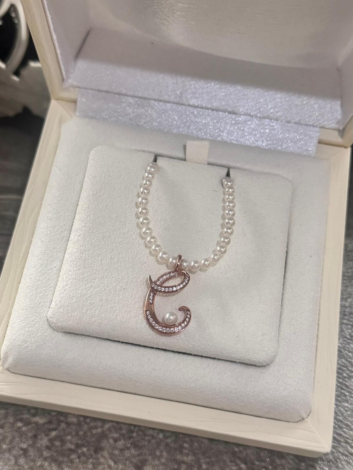 0421sz79-SZHK-PEARL-私人訂製A-Z英文字母珍珠頸鏈（明星款式）(A30)