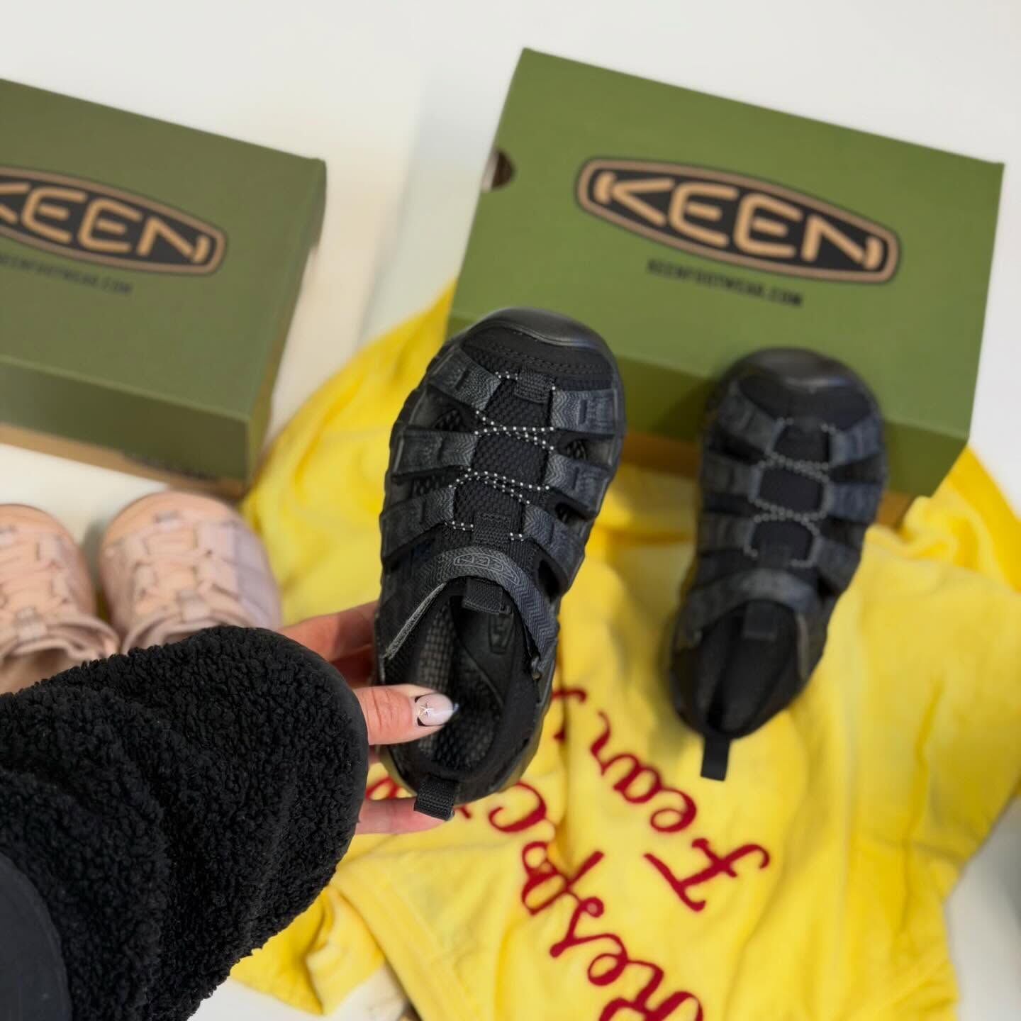 KEEN Hyperport H2 日本新款 黑色 黑灰 抽繩 包頭 涼鞋 中童 親子 童鞋 1031921