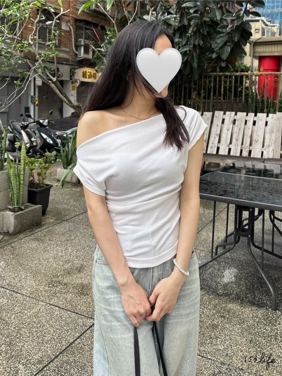 🇰🇷不規則垂領柔軟彈性上衣(3色)