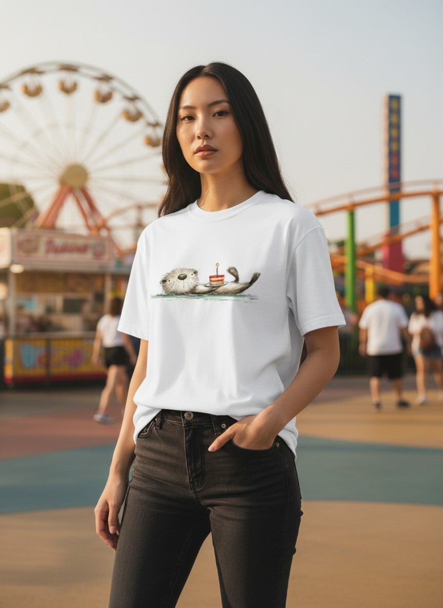 🦦療癒系水獺插畫T｜把放鬆穿在身上