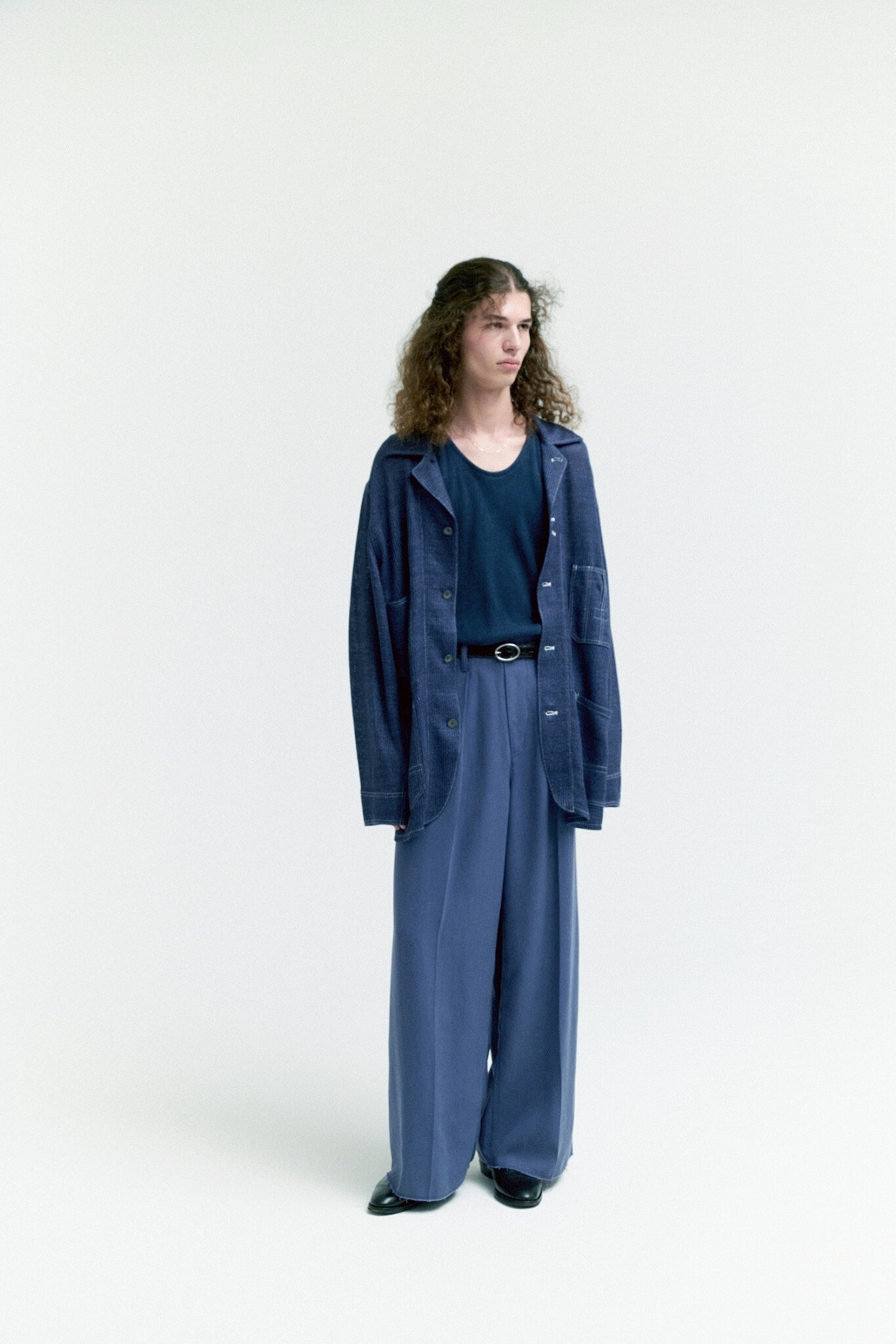 saby - TUCK -BAGGY TYPE 3- Tencel Canvas FAB - / PURPLE