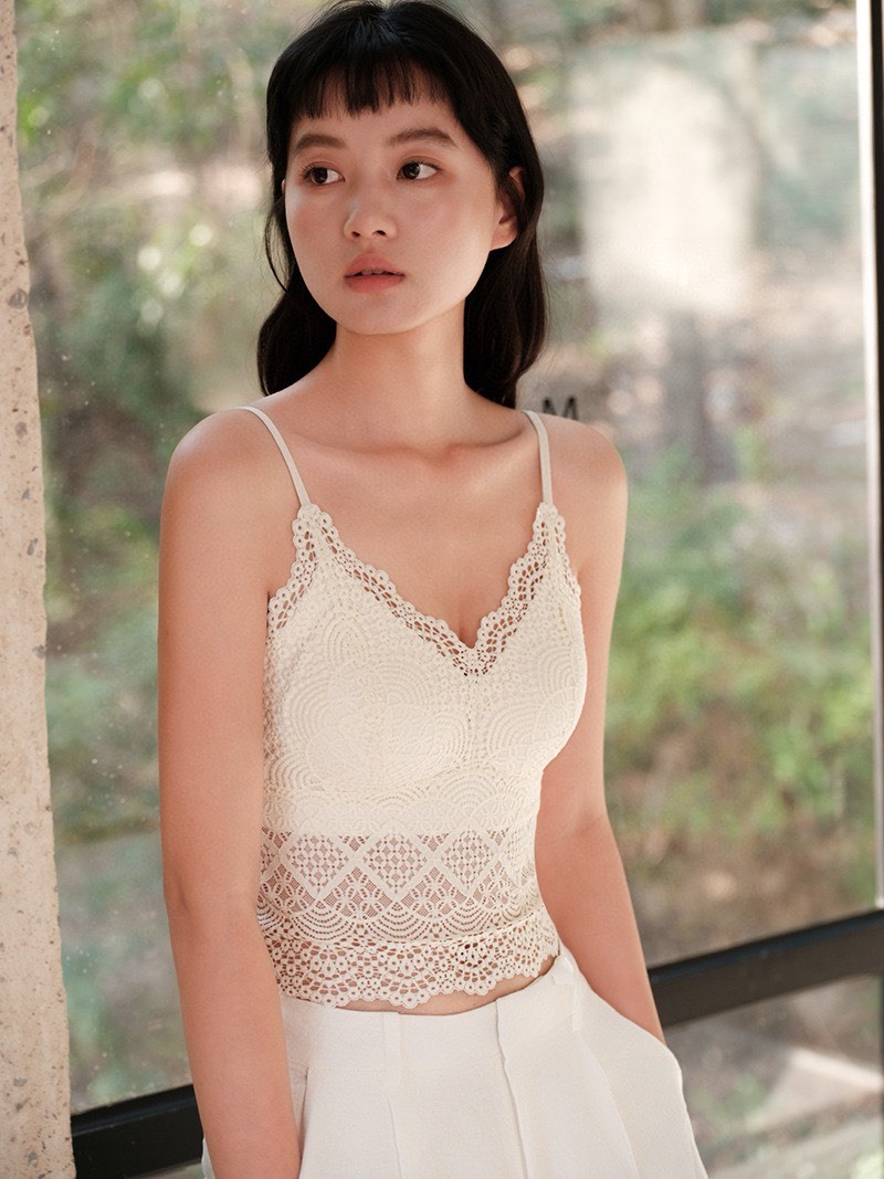 No.87 法式浮雕蕾絲背心