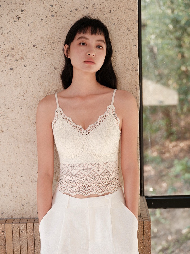 No.87 法式浮雕蕾絲背心