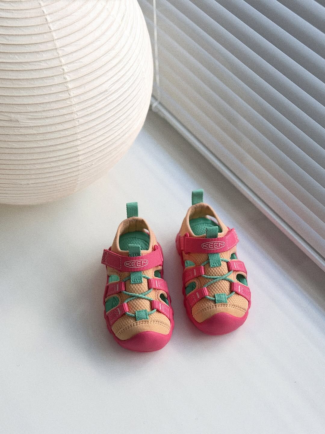 KEEN Newport H2 日本新款 粉橘 粉紅 抽繩 織帶涼鞋 涼拖鞋 小童 中童 親子 童鞋 1031924