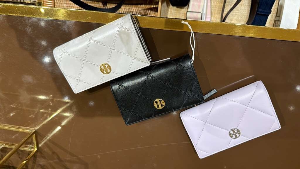 YO010 Tory Burch 菱格紋中銀包