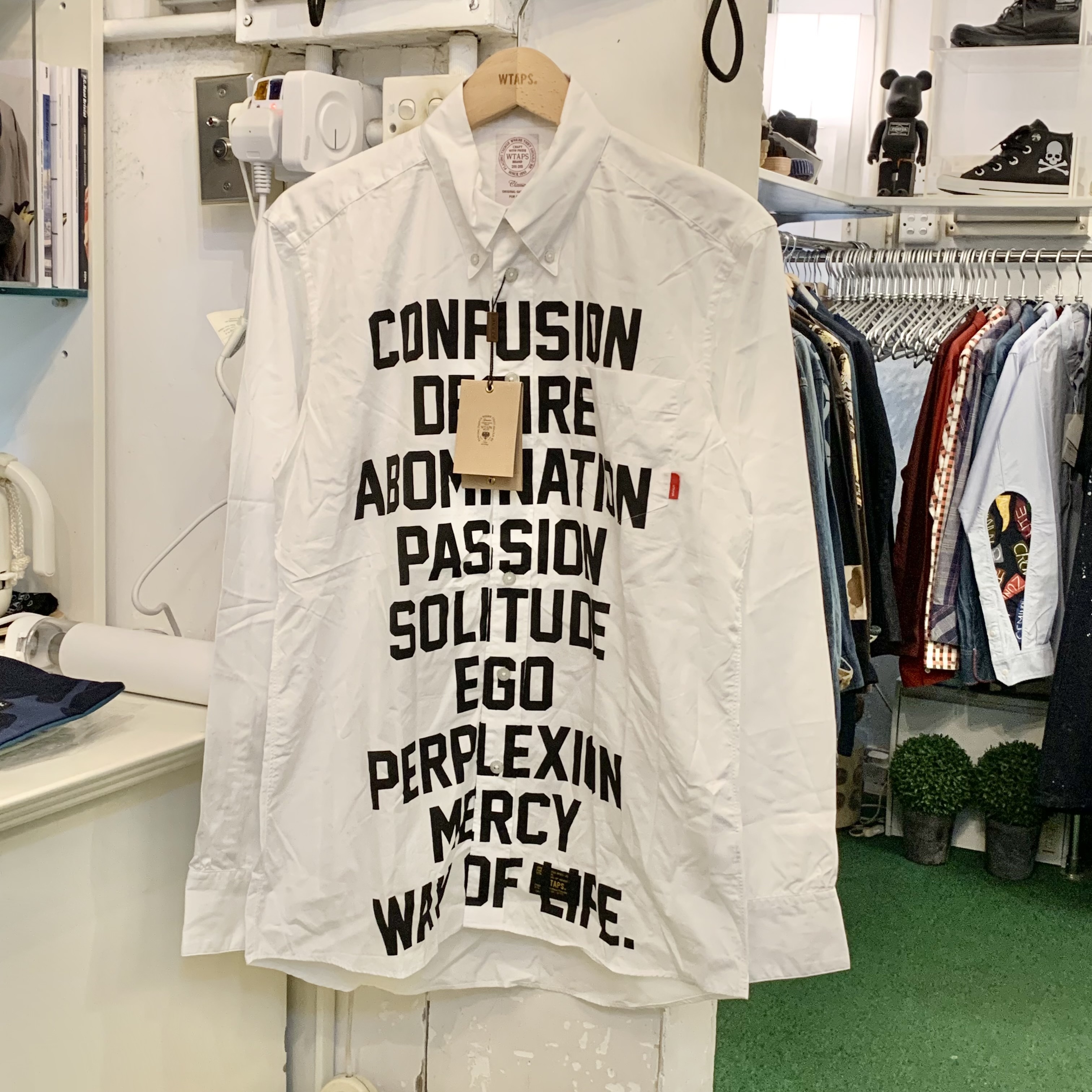 WTAPS FURRIES SHIRT COTTON BOARD L/S - WHITE SIZE M IN STOCK NOW (現貨發售中)