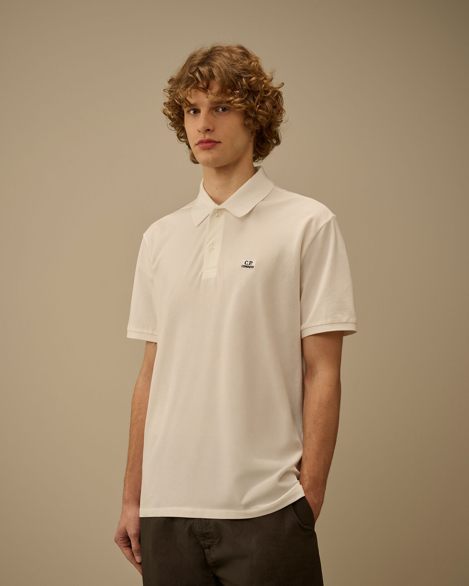 【代購】CP COMPANY 彈性珠地短袖Polo 尖領設計 翻領上衣