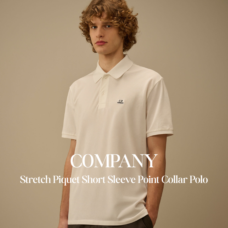 【代購】CP COMPANY 彈性珠地短袖Polo 尖領設計 翻領上衣