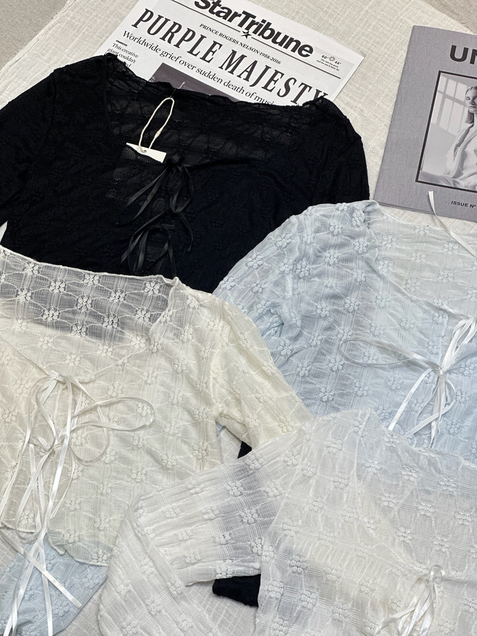 雙綁帶氣質罩衫