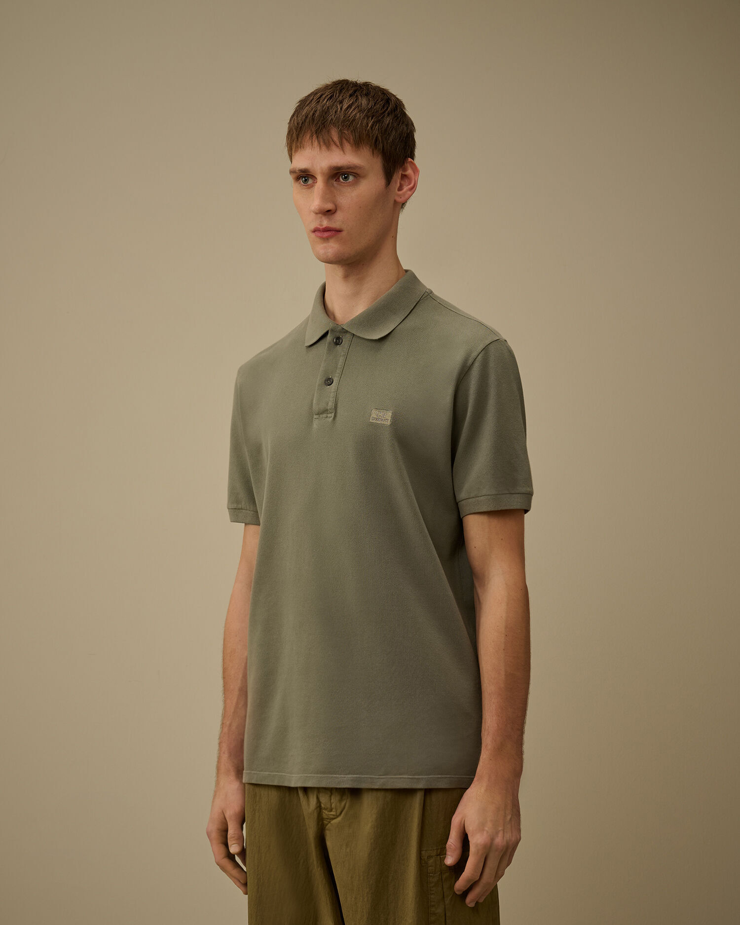 【代購】CP COMPANY 24/1 珠地染色短袖Polo 顏料染翻領上衣