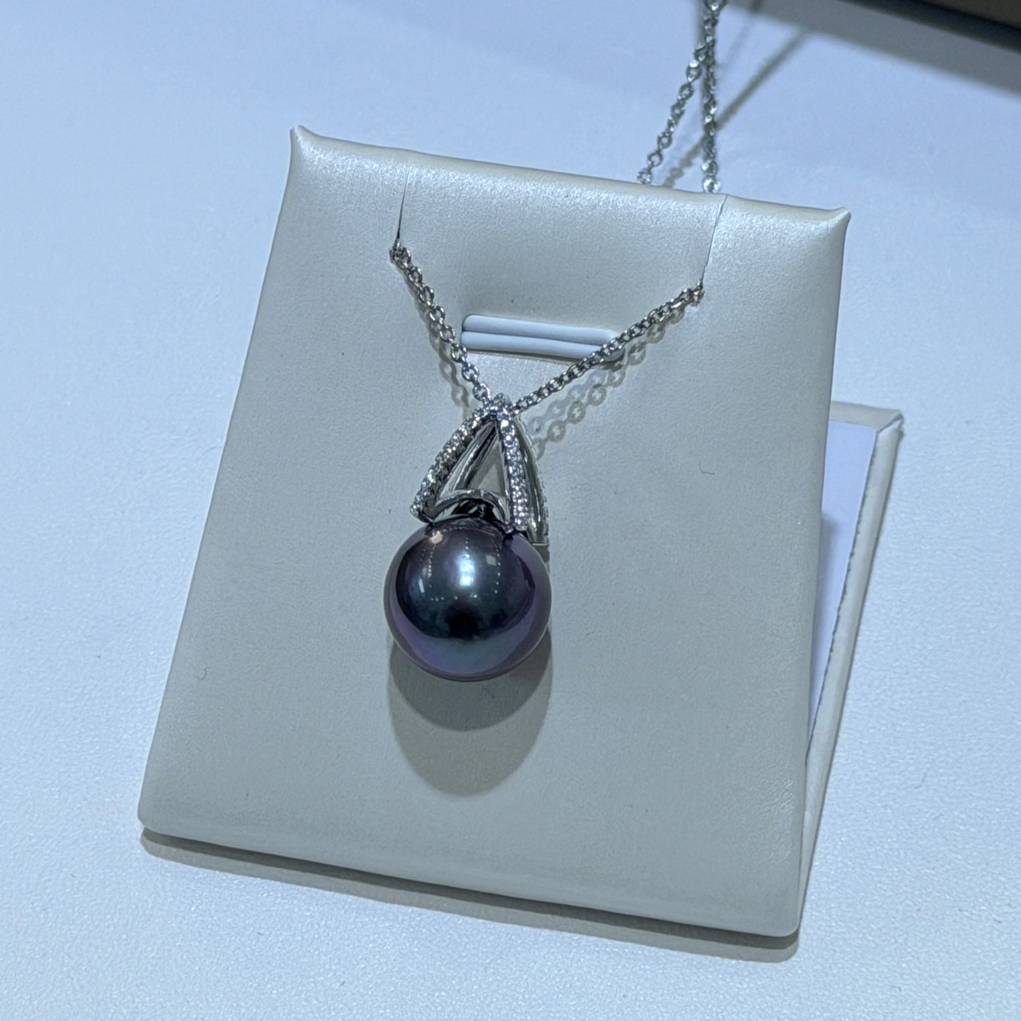 (YA137) 大溪地吊墜項鍊 12-13MM - #珍珠 #2104PE