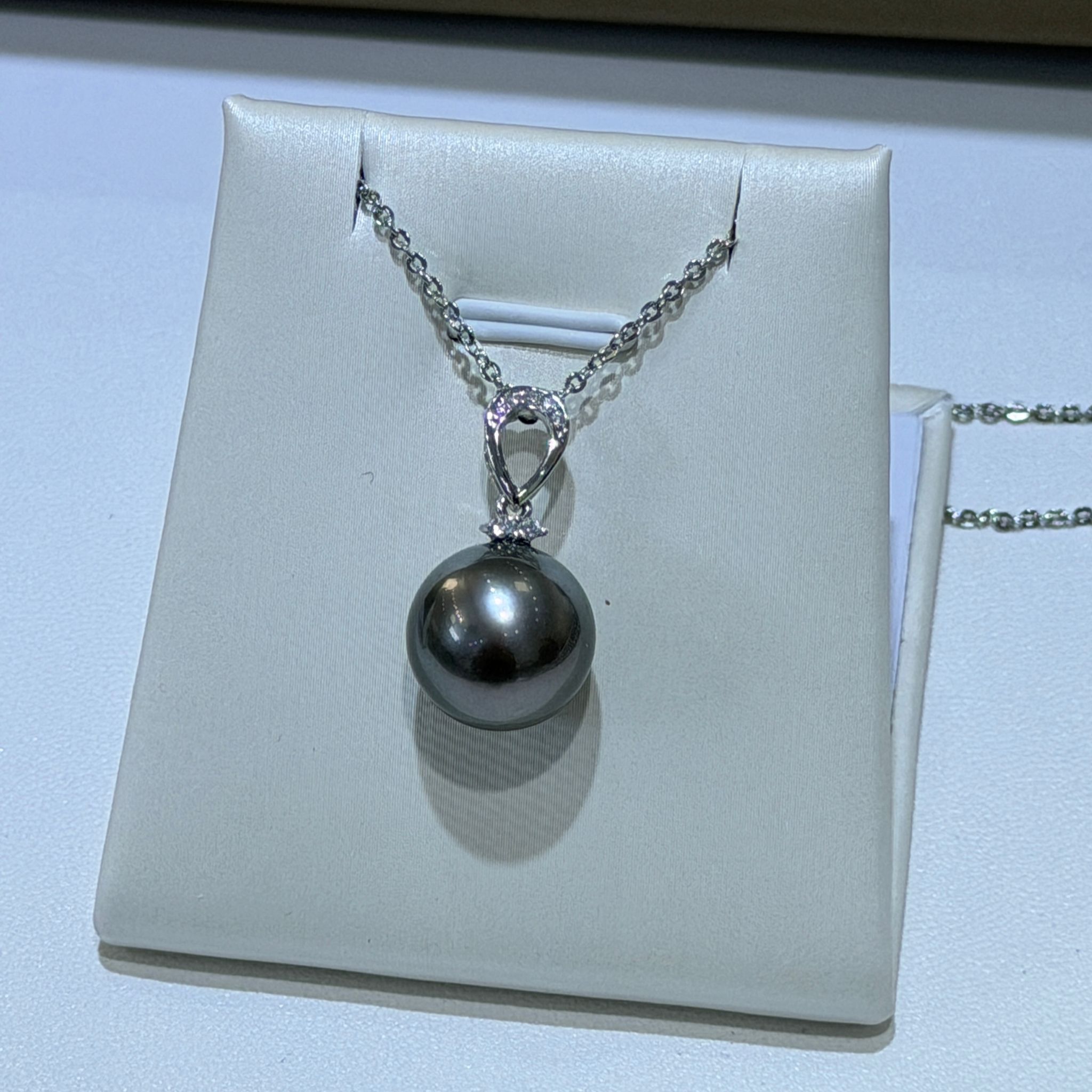 (YA139)大溪地萬能扣吊墜項鍊 12-13MM - #珍珠 #2104PE