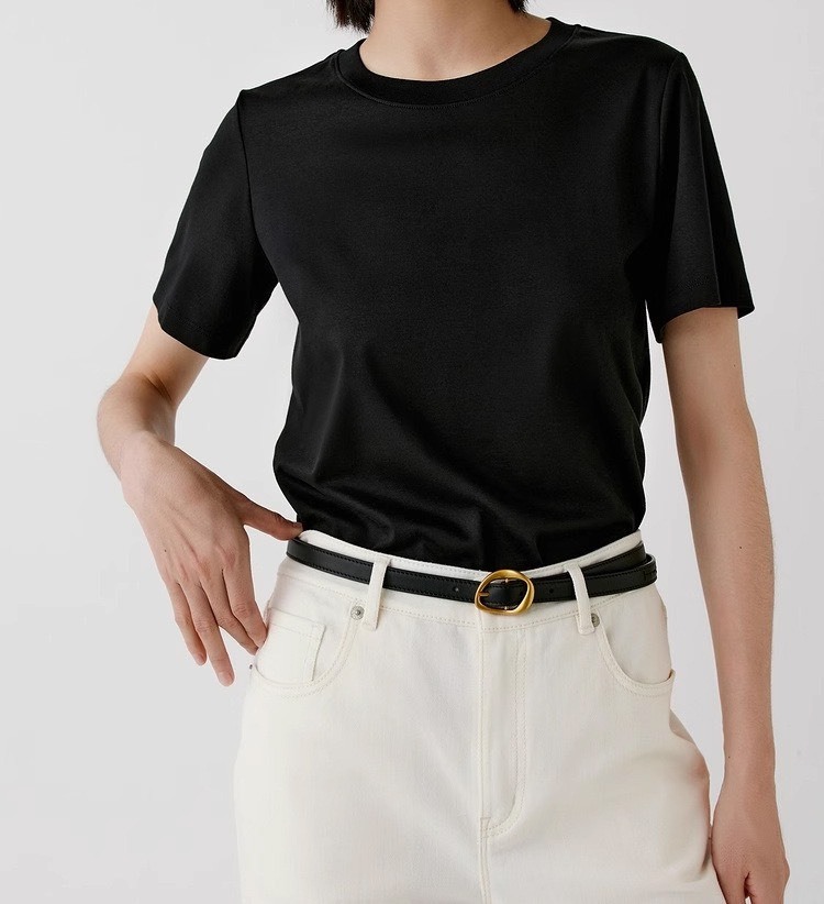 No.9268 真皮橢圓不規則皮帶