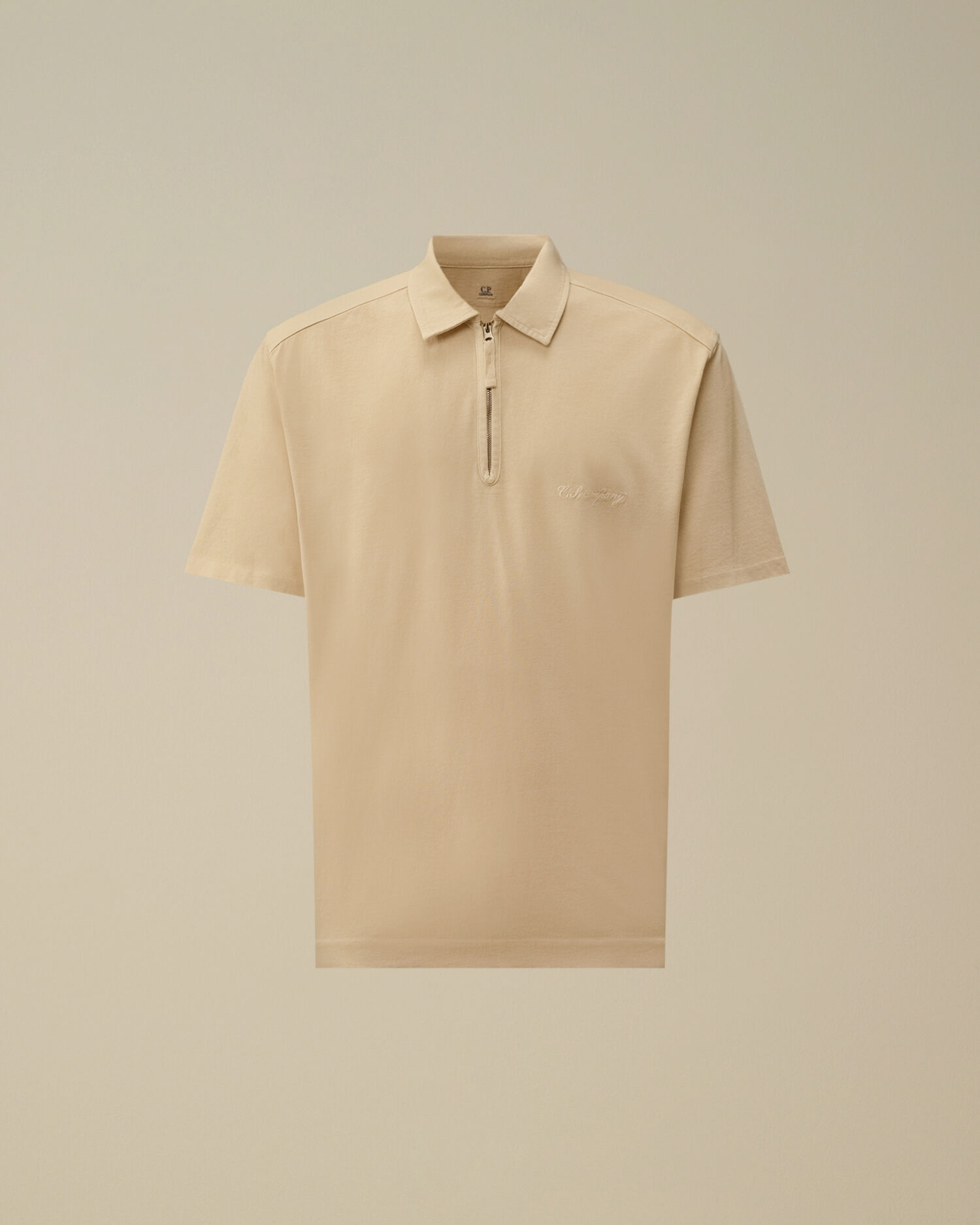 【代購】CP COMPANY 1020 棉質針織半拉鍊Polo 短袖翻領上衣