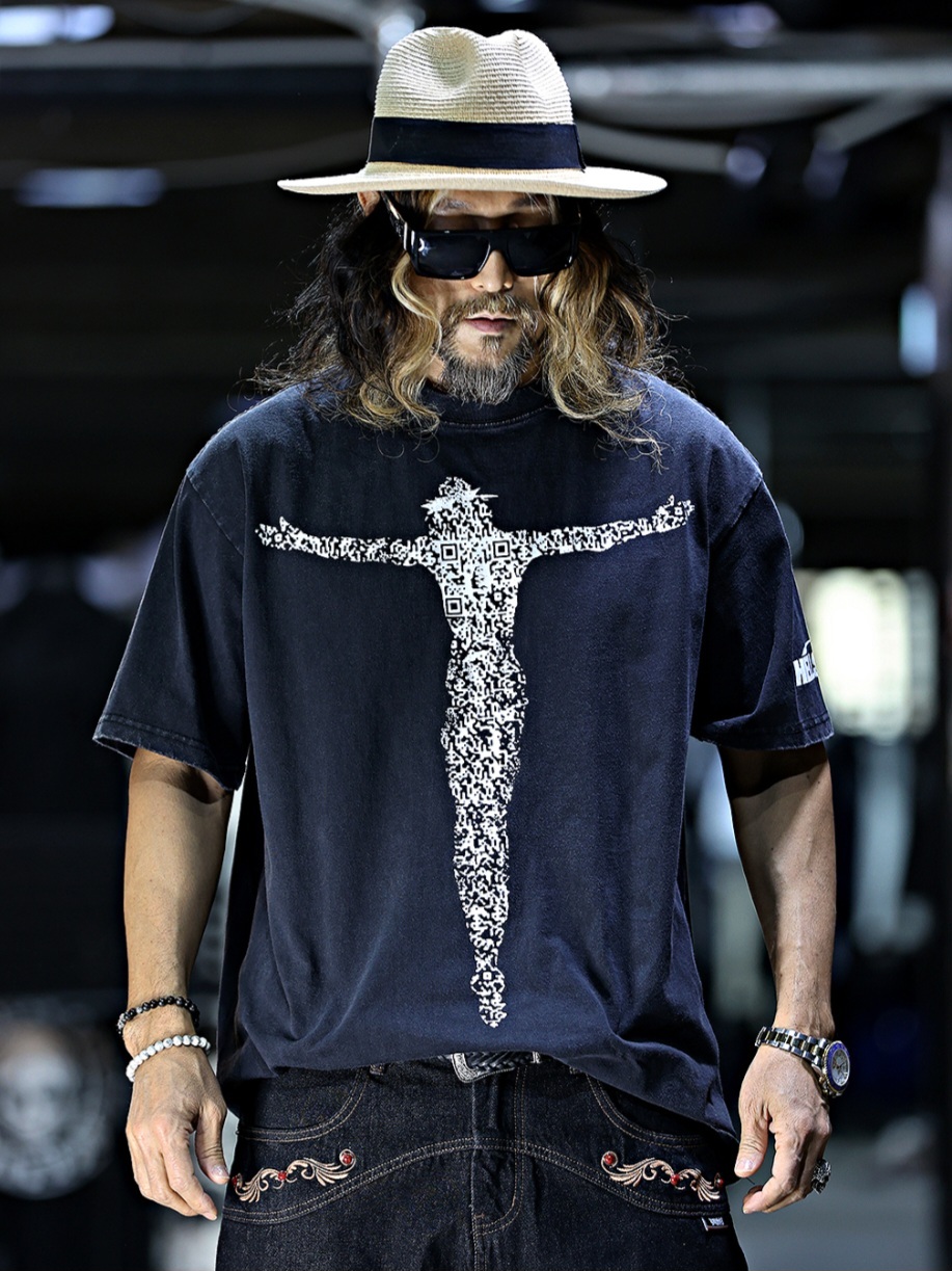 耶穌條碼水洗短袖上衣