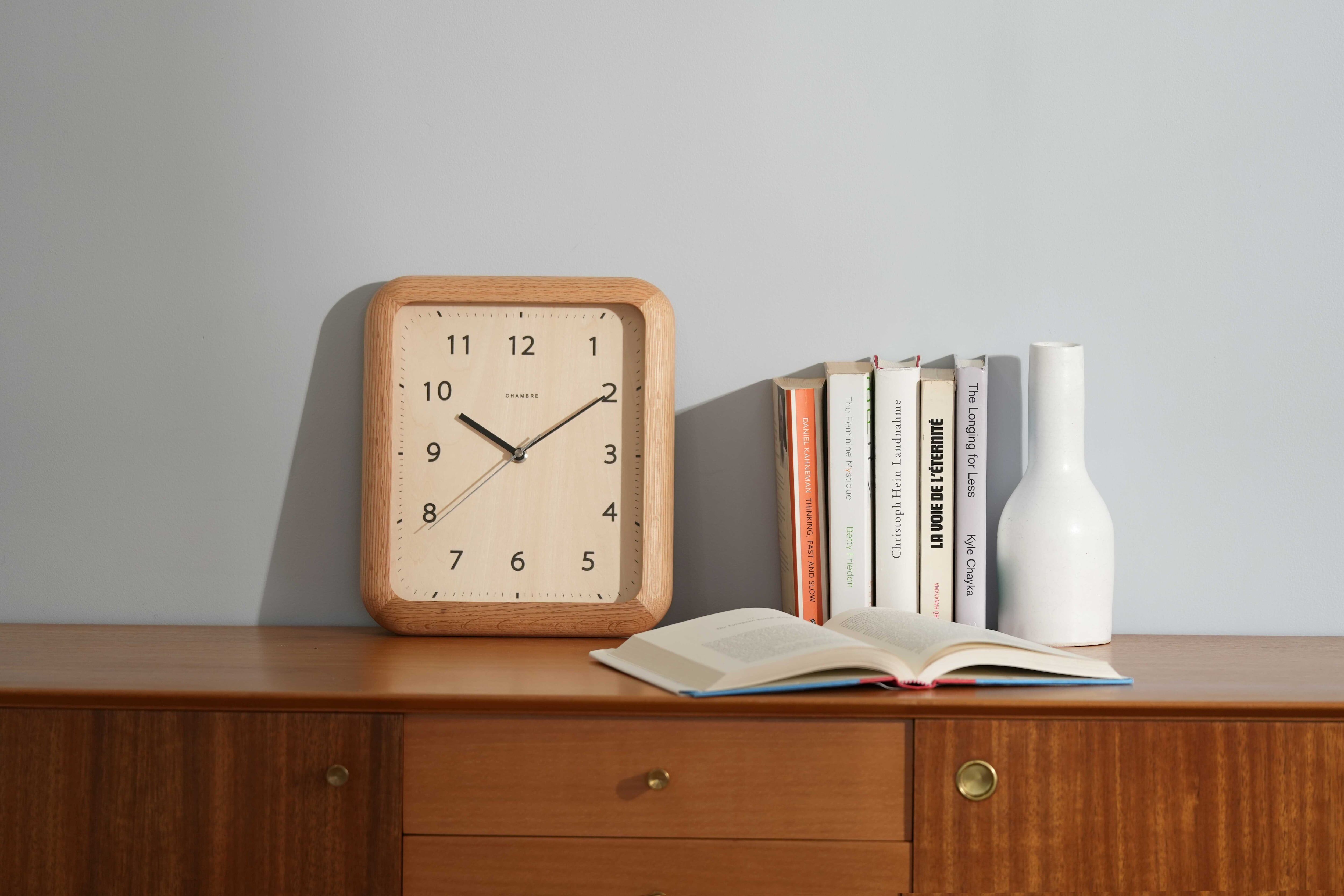 CHAMBRE 橡木書鐘 - 掛牆鐘