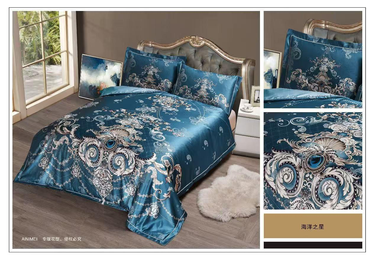0422sz08-SZHK-QUILT-海洋之星香薰金絲四件套(A8)
