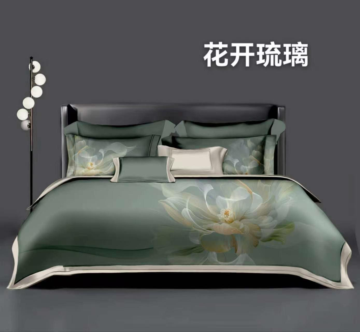 0422sz16-SZHK-QUILT-花開流璃香薰金絲四件套(A16)